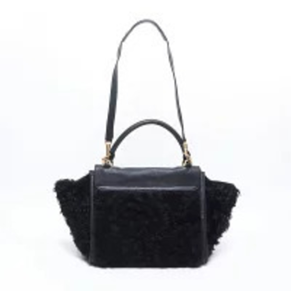 Celine Trapeze Shoulder Leather Bag Black 2024